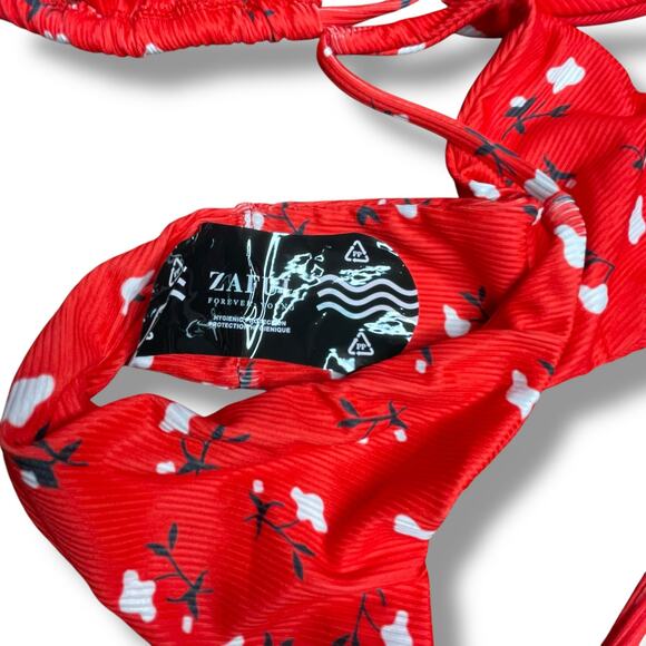ZAFUL Bikini Sz 4 Womens Ditsy Floral Cheeky Brazilian 2 Pc Swim Bathing Suit - Picture 12 of 13